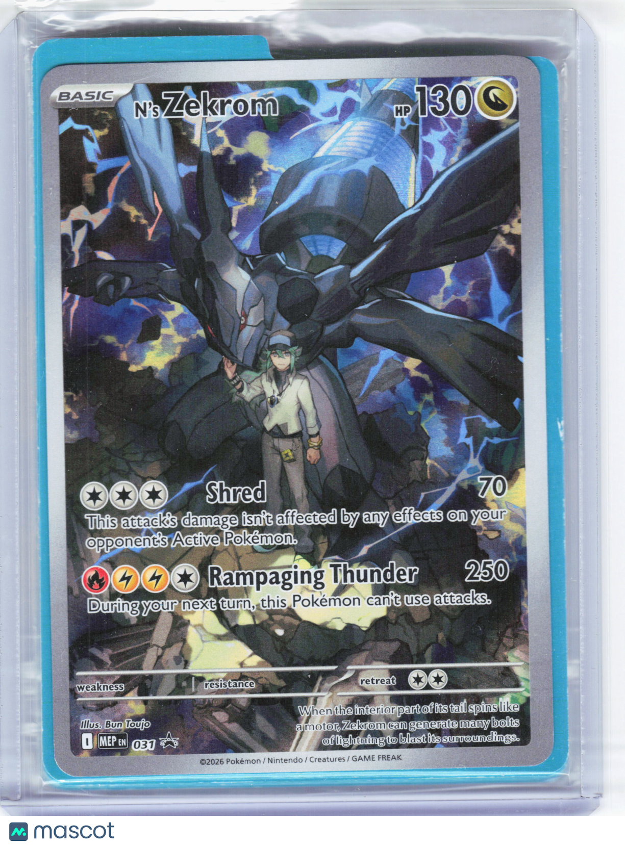 2026 Pokemon—N's Zekrom #031 Mega Evolution Promo—Black Star Promo Holo [Sealed]
