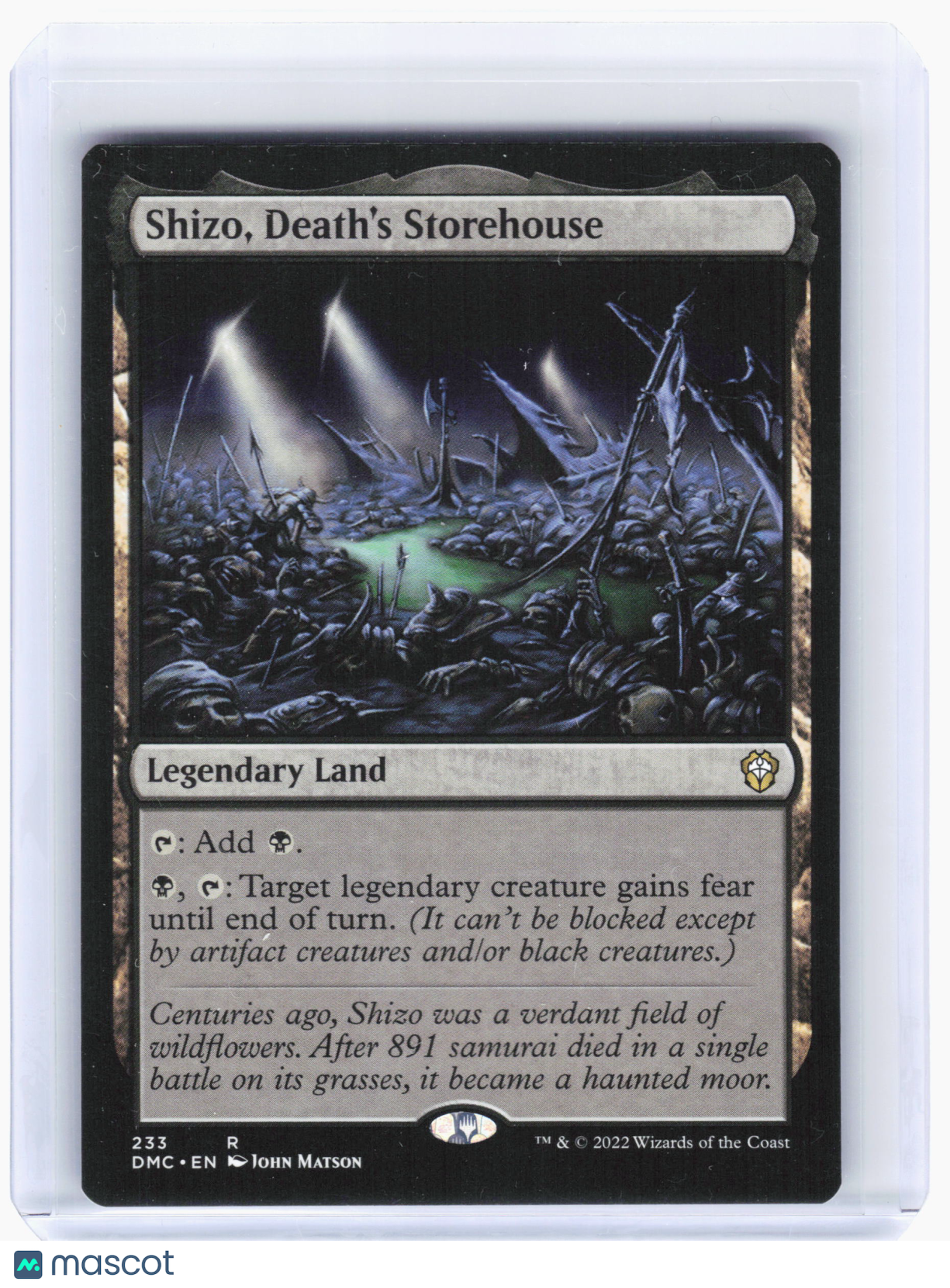 2022 Magic: The Gathering—Shizo, Death's Storehouse #233 DMC—Rare Nonfoil