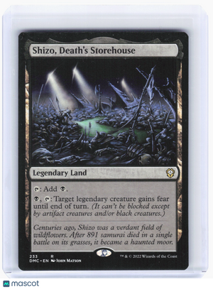 2022 Magic: The Gathering—Shizo, Death's Storehouse #233 DMC—Rare Nonfoil