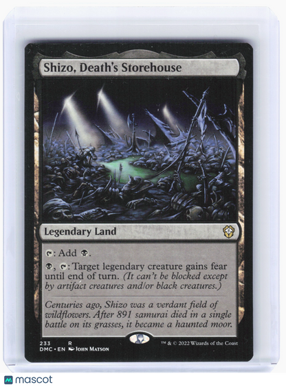 2022 Magic: The Gathering—Shizo, Death's Storehouse #233 DMC—Rare Nonfoil