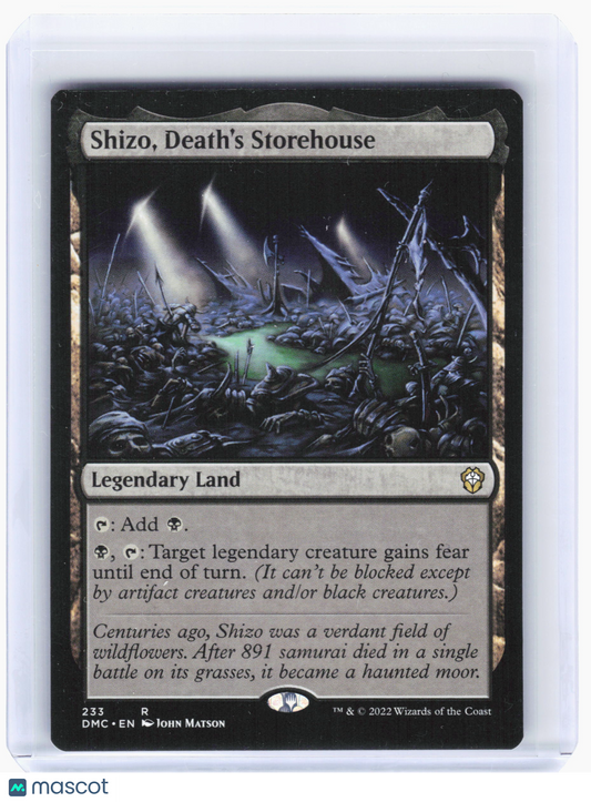 2022 Magic: The Gathering—Shizo, Death's Storehouse #233 DMC—Rare Nonfoil
