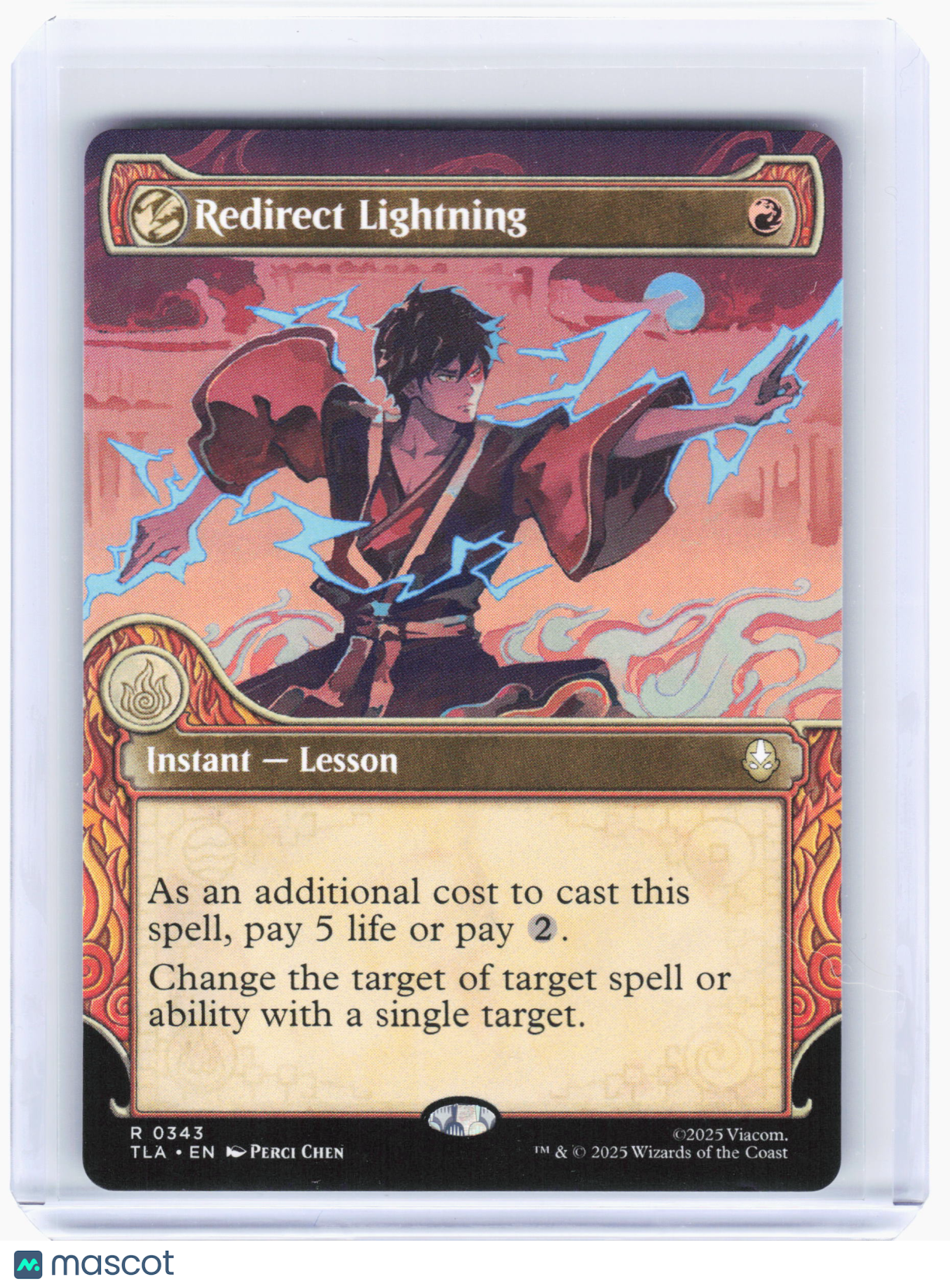 2025 Magic: The Gathering—Redirect Lightning #343 TLA—Rare Nonfoil (Showcase)