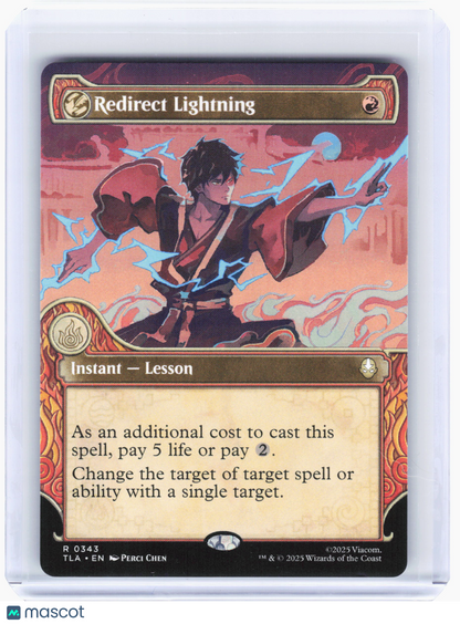 2025 Magic: The Gathering—Redirect Lightning #343 TLA—Rare Nonfoil (Showcase)