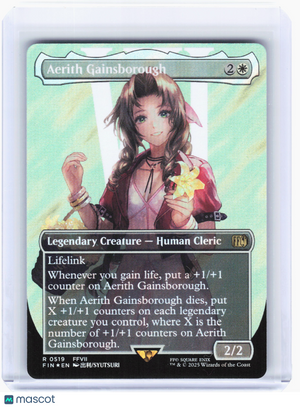 2025 Magic: TG—Aerith Gainsborough #519 FIN—Rare Surge Foil (Borderless)