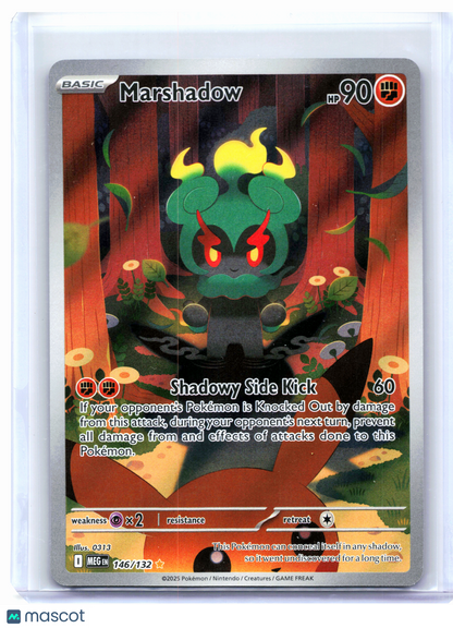 2025 Pokemon—Marshadow #146/132 Mega Evolution Base Set—Illustration Rare Holo