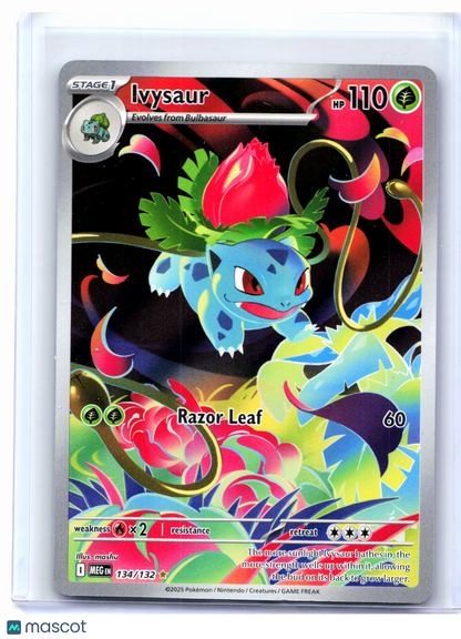 2025 Pokemon—Ivysaur #134/132 Mega Evolution Base Set—Illustration Rare Holo