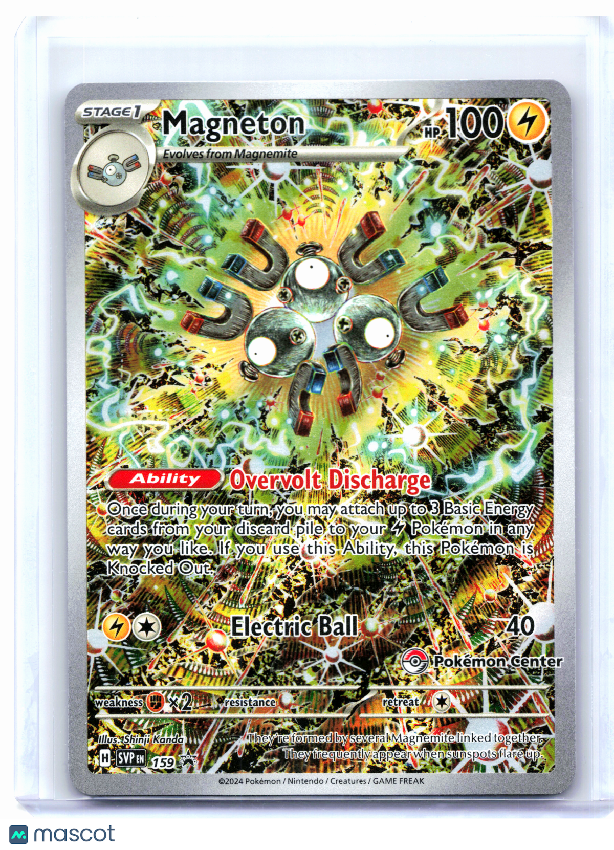 2024 Pokemon—Magneton (Pokémon Center Exclusive) #159 SVP—Black Star Promo Holo