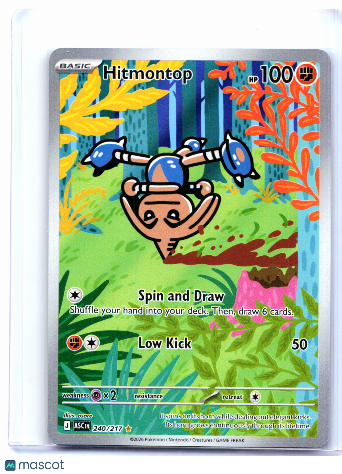 2026 Pokemon—Hitmontop #240/217 Ascended Heroes—Illustration Rare Holo