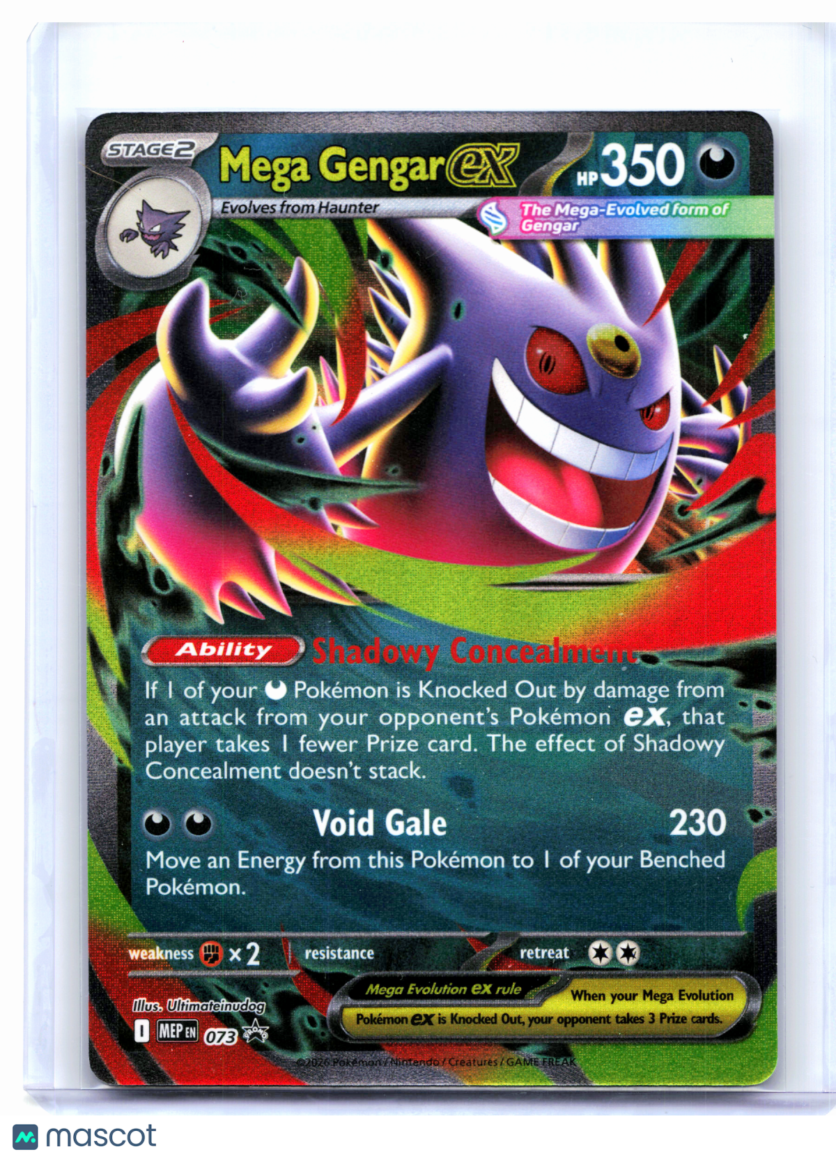 2026 Pokemon—Mega Gengar ex #073 Mega Evolution Promo—Black Star Promo Holo