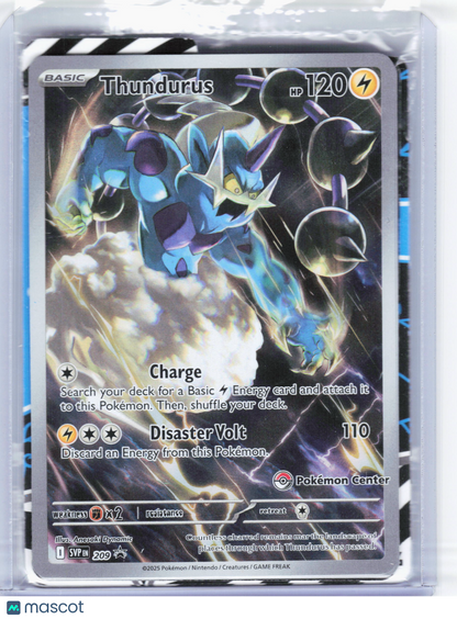 2025 Pokemon—Thundurus (Pokémon Center Exclusive) #209 SVP—Promo Holo [Sealed]