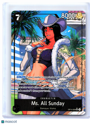 2026 One Piece—Ms. All Sunday (Alt Art) #OP14-084 The Azure Sea's Seven—SR Foil