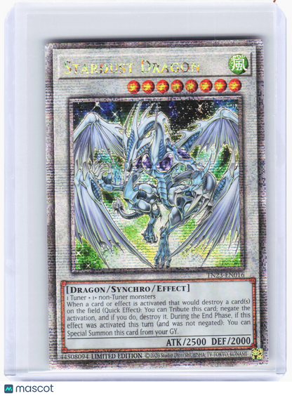 2023 YuGiOh! —Stardust Dragon #TN23-EN016 25th Ann Tin: Dueling Heroes—QCSR Foil