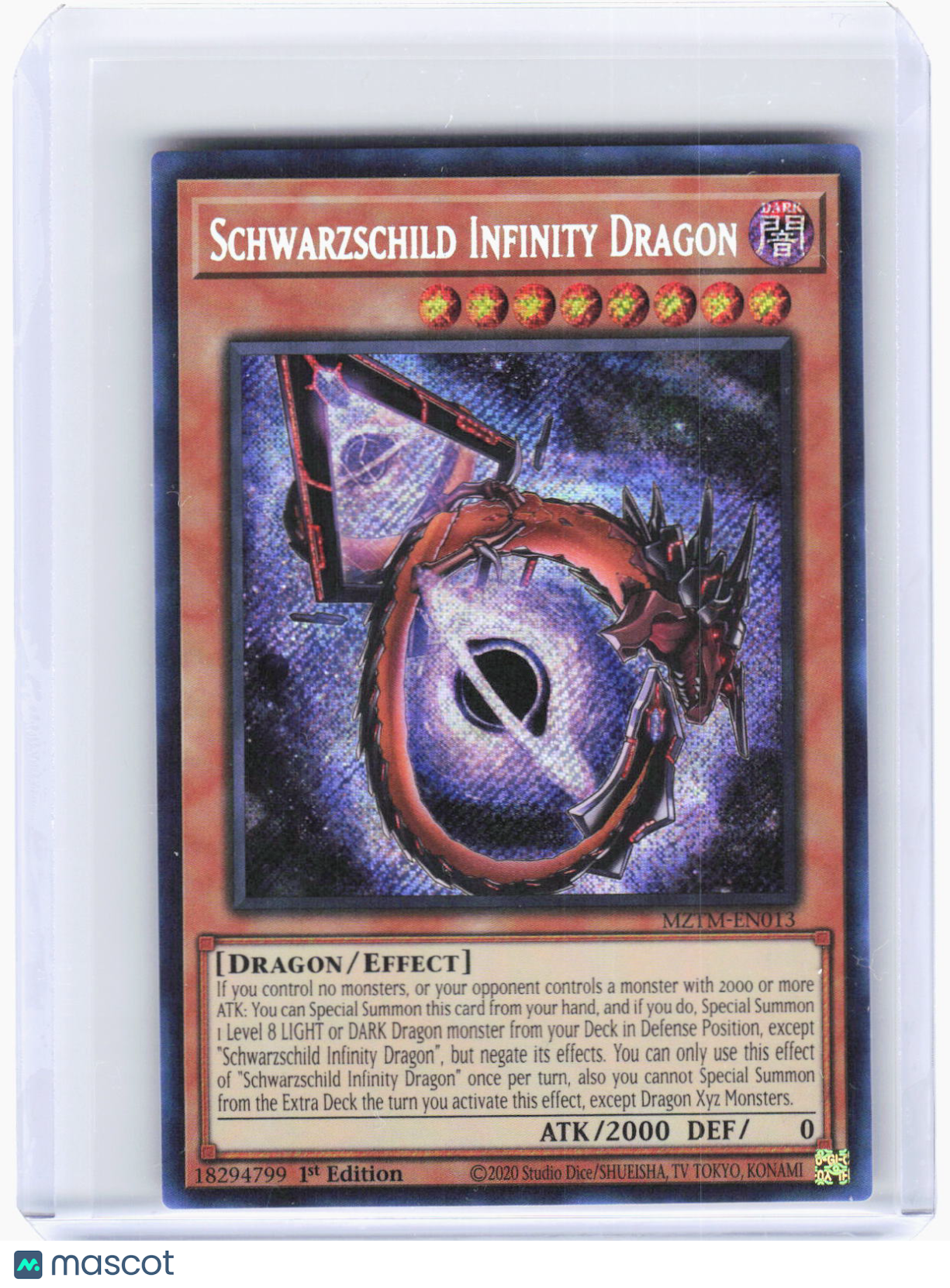 2024 YuGiOh!—Schwarzschild Infinity Dragon #MZTM-EN013 (MZTM)—SR Foil 1st Ed
