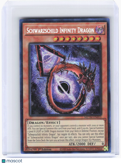 2024 YuGiOh!—Schwarzschild Infinity Dragon #MZTM-EN013 (MZTM)—SR Foil 1st Ed