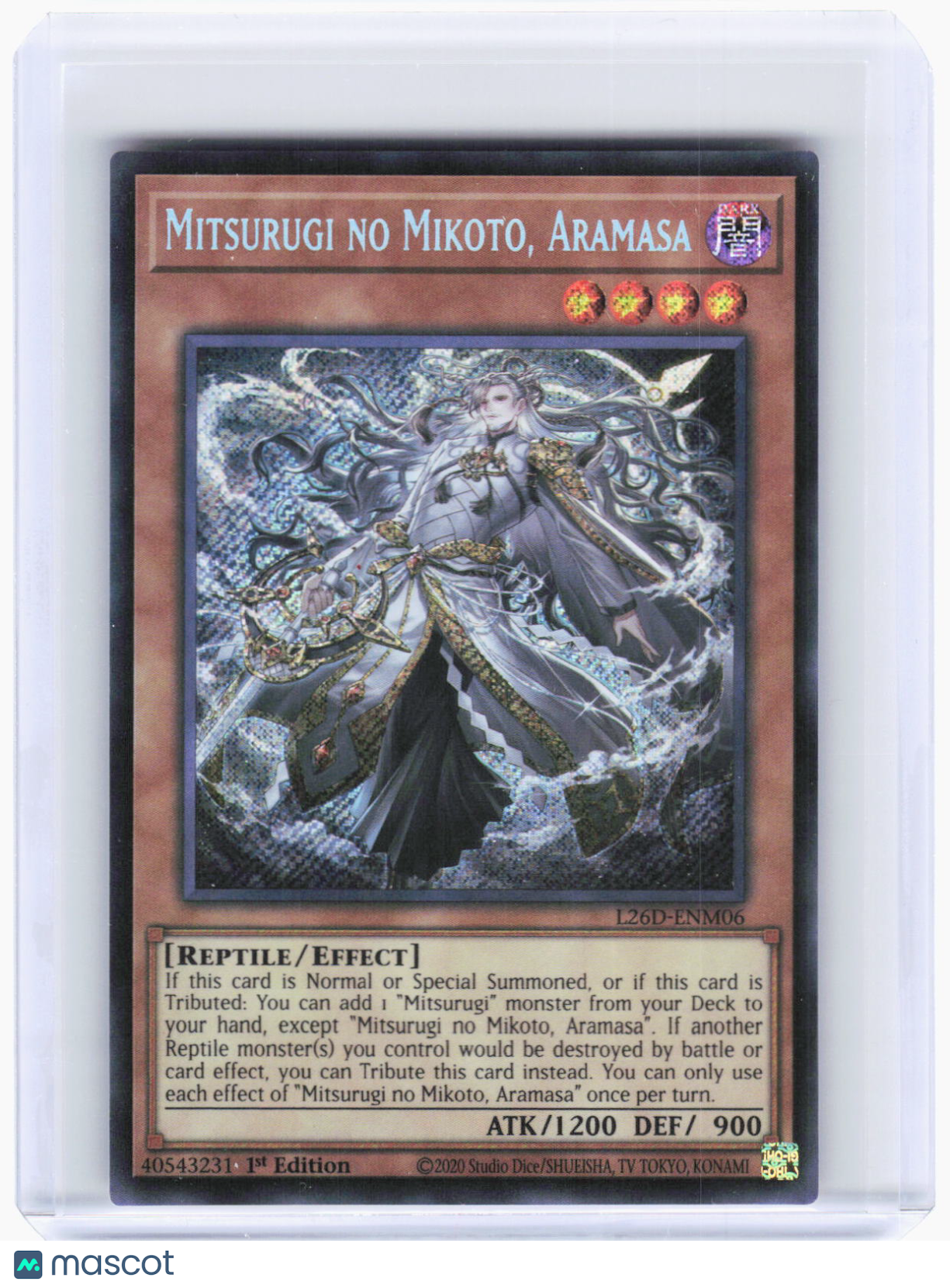 2026 YuGiOh!—Mitsurugi no Mikoto, Aramasa #L26D-ENM06 (L26D)—SR Foil 1st ED