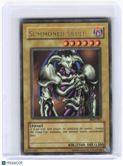 2002 YuGiOh!—Summoned Skull #MRD-003 Metal Raiders—Ultra Rare Foil (Damaged)