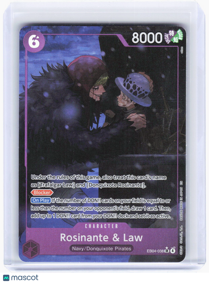 2024 One Piece Card Game—Rosinante & Law (Alt Art) #EB04-038 (OP14)—SR Foil