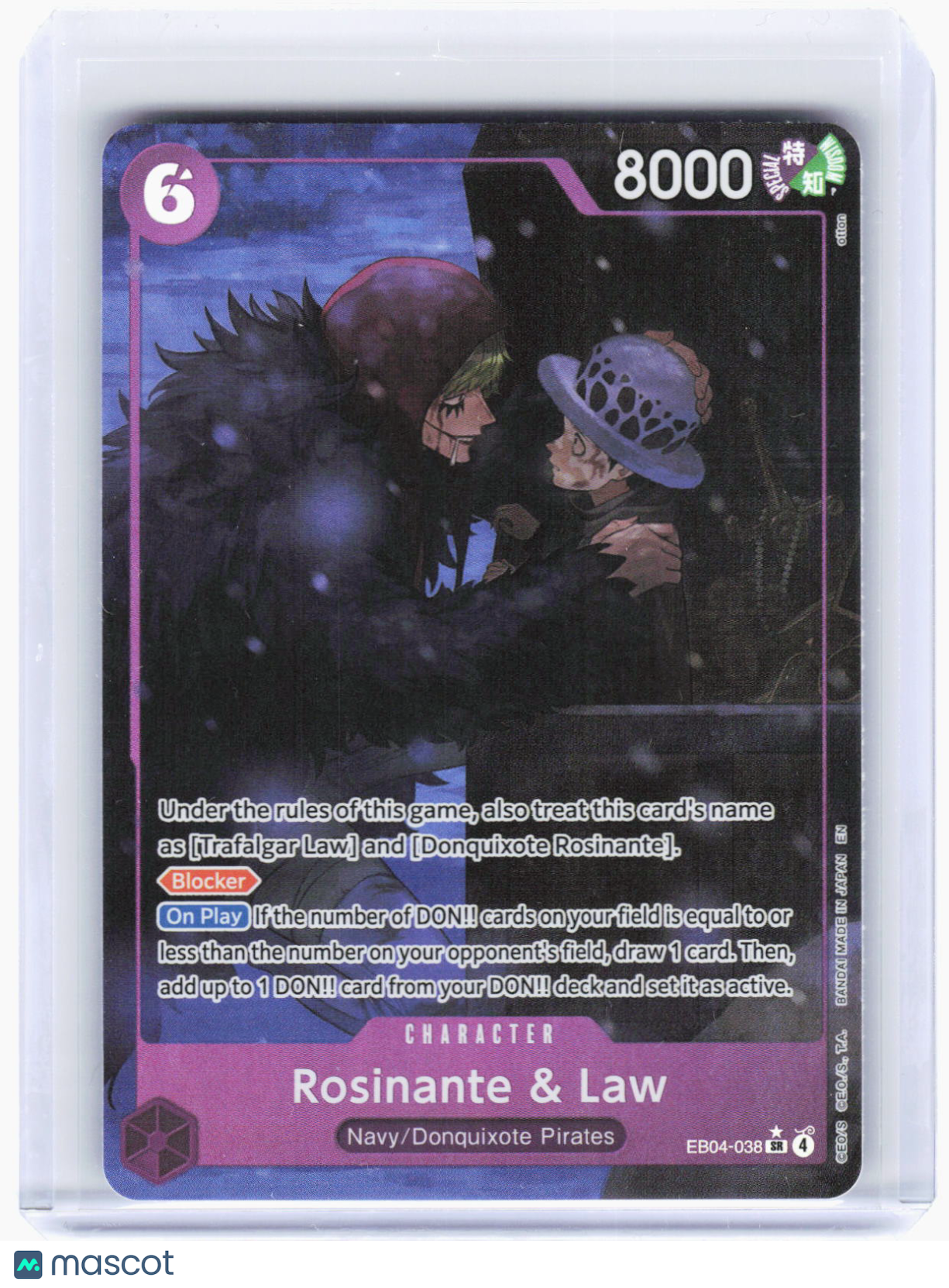 2024 One Piece Card Game—Rosinante & Law (Alt Art) #EB04-038 (OP14)—SR Foil