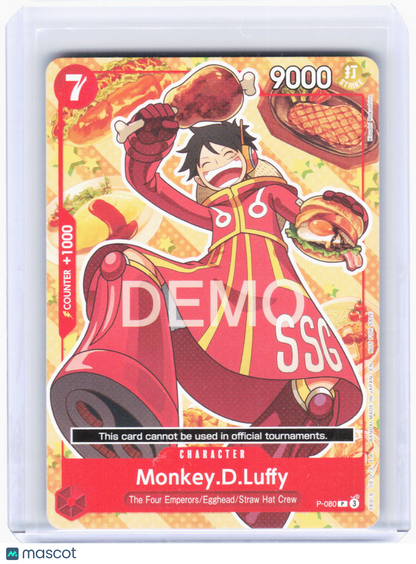 2024 One Piece Card Game—Monkey.D.Luffy (Bandai Fest 24-25) #P-080 (OP-PR)— Foil