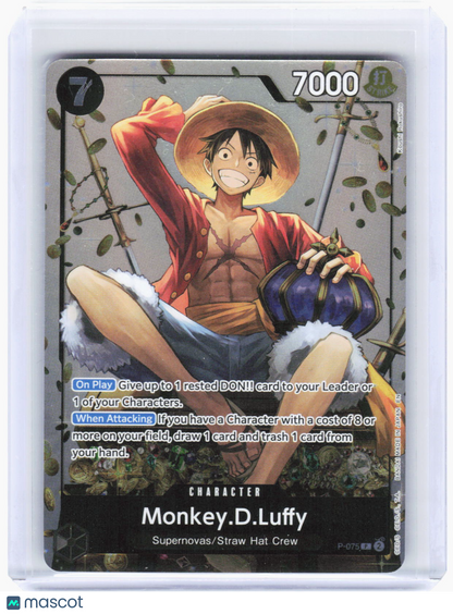 2023 One Piece Card Game—Monkey.D.Luffy (Tin Set Vol. 2) #P-075 (OP-PR)—SR Foil
