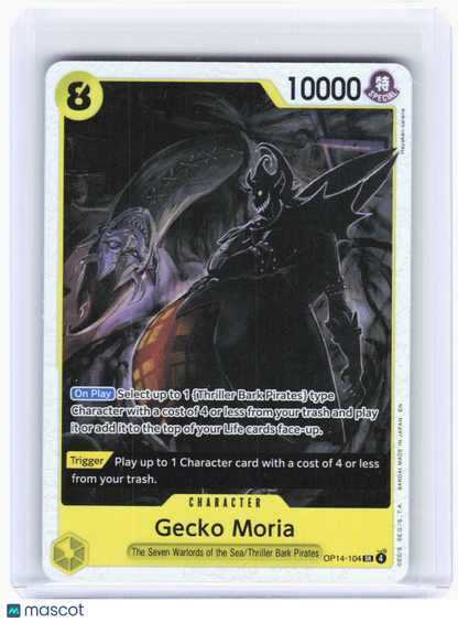 2024 One Piece TCG—Gecko Moria #OP14-104 The Azure Sea's Seven—Super Rare Foil