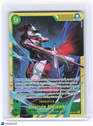 2023 One Piece Card Game—Dracule Mihawk #OP14-119 The Azure Sea's Seven—SEC Foil