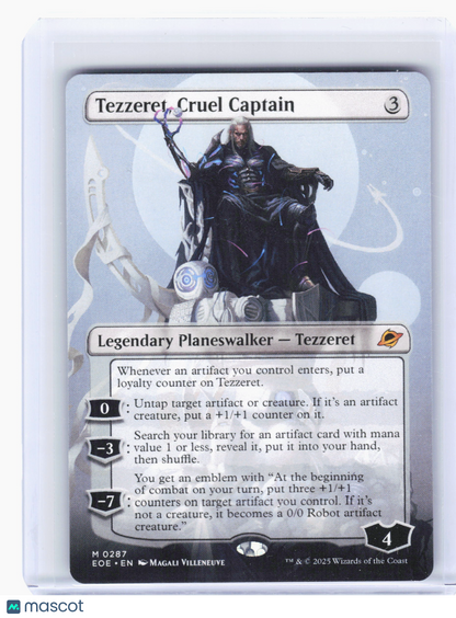 2025 Magic: TG—Tezzeret, Cruel Captain #287 EOE—Mythic Nonfoil (Borderless)