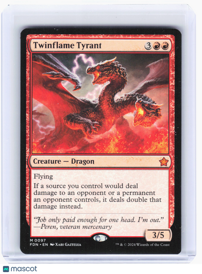 2024 Magic: The Gathering—Twinflame Tyrant #97 Foundations—Mythic Nonfoil