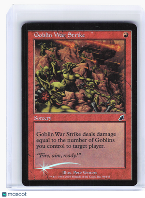 2003 Magic: The Gathering—Goblin War Strike #96 Scourge—Common Foil [Damaged]