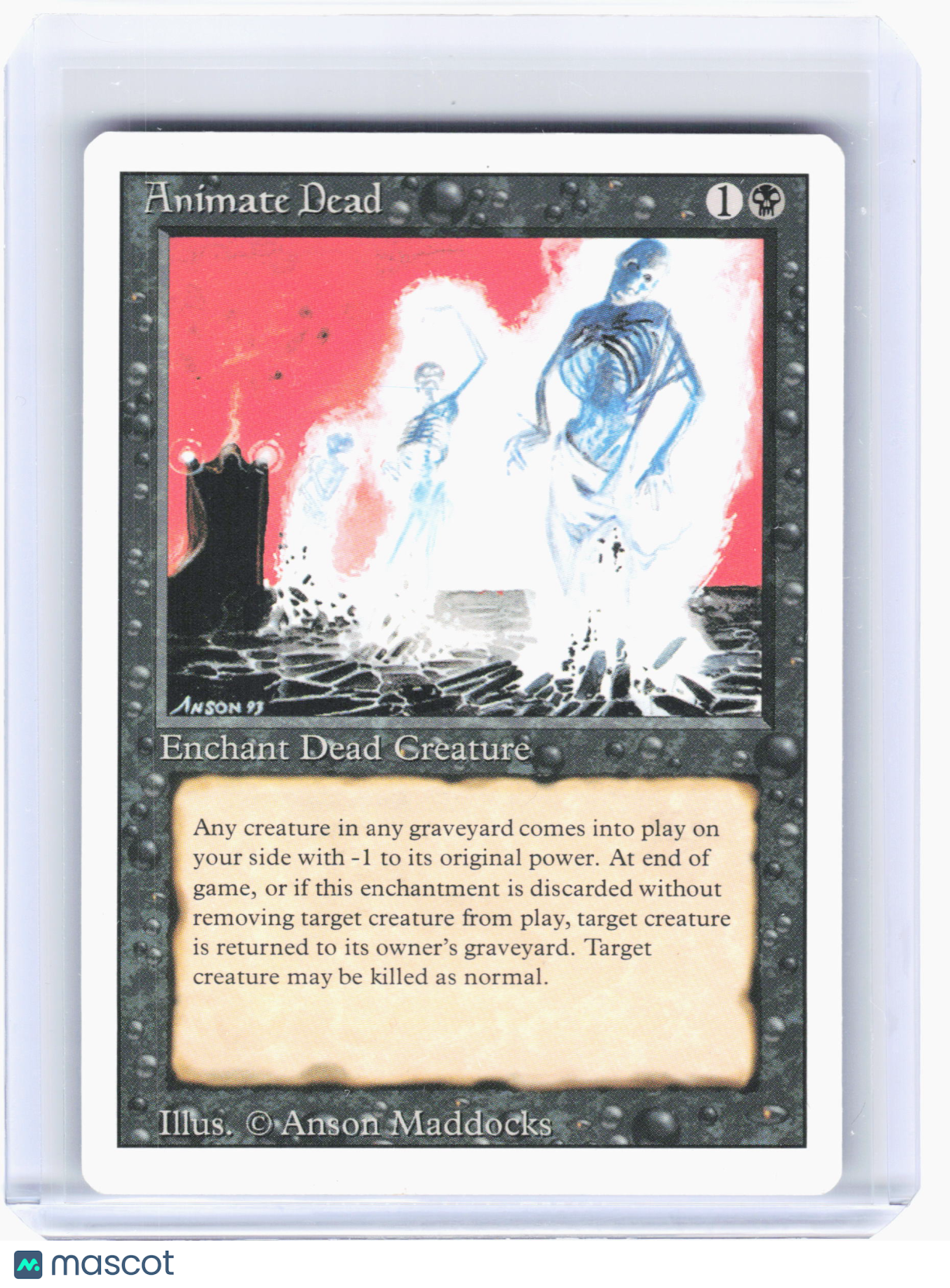 1994 Magic: The Gathering—Animate Dead Revised Edition—Uncommon Nonfoil