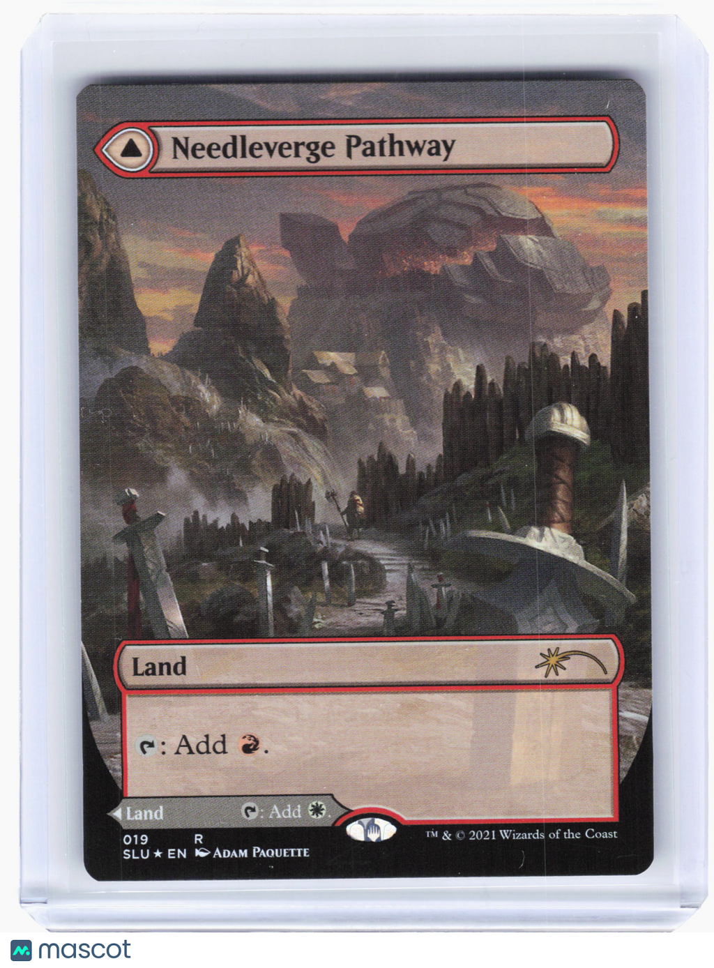 2021 MTG—Needleverge Pathway #19 SLU—Rare Foil (Double-Sided) (Borderless)