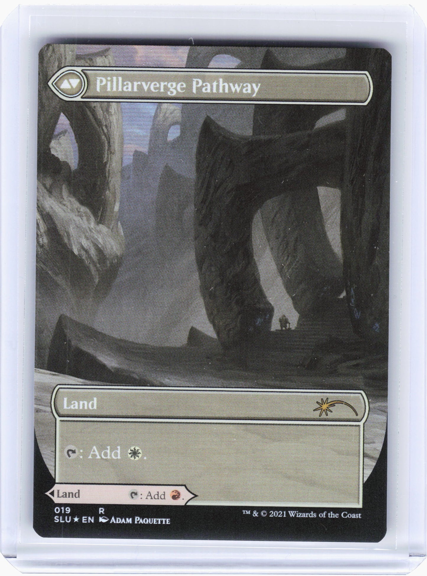 2021 MTG—Needleverge Pathway #19 SLU—Rare Foil (Double-Sided) (Borderless)
