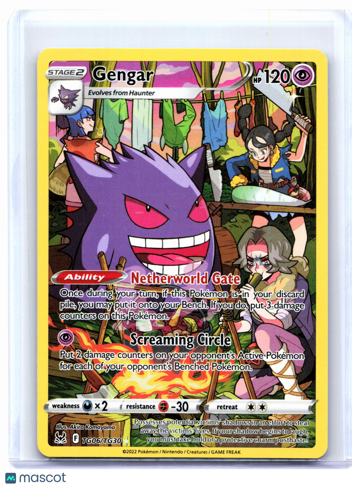 2022 Pokemon—Gengar #TG06/TG30 Lost Origin Trainer Gallery—Ultra Rare Holo