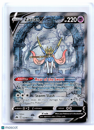 2023 Pokemon—Zacian V #GG48/GG70 Crown Zenith: Galarian Gallery—Ultra Rare Holo