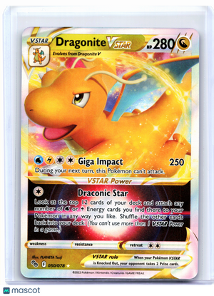 2022 Pokemon—Dragonite VSTAR #050/078 Pokemon GO—Ultra Rare Holo