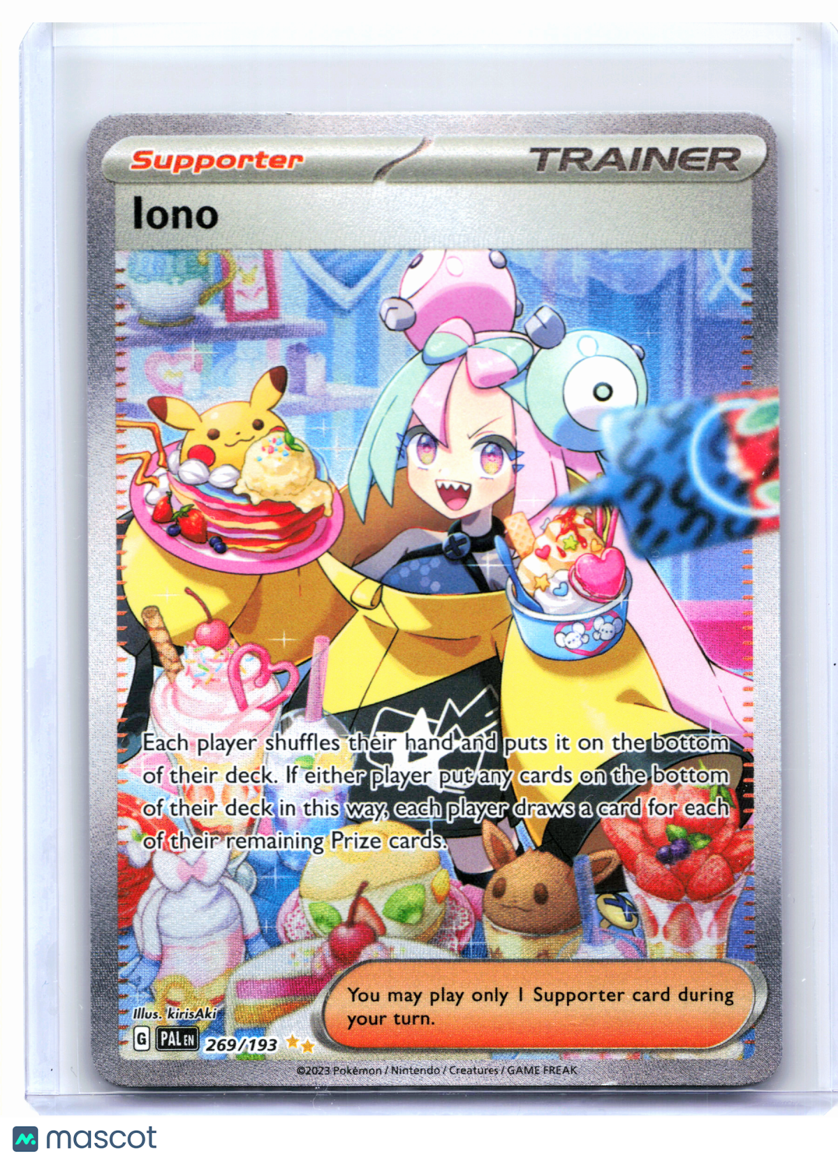 2023 Pokemon—Iono #269/193 Paldea Evolved—Special Illustration Rare Holo