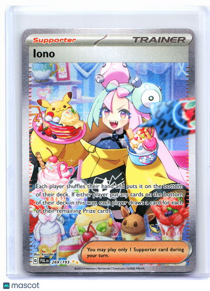 2023 Pokemon—Iono #269/193 Paldea Evolved—Special Illustration Rare Holo