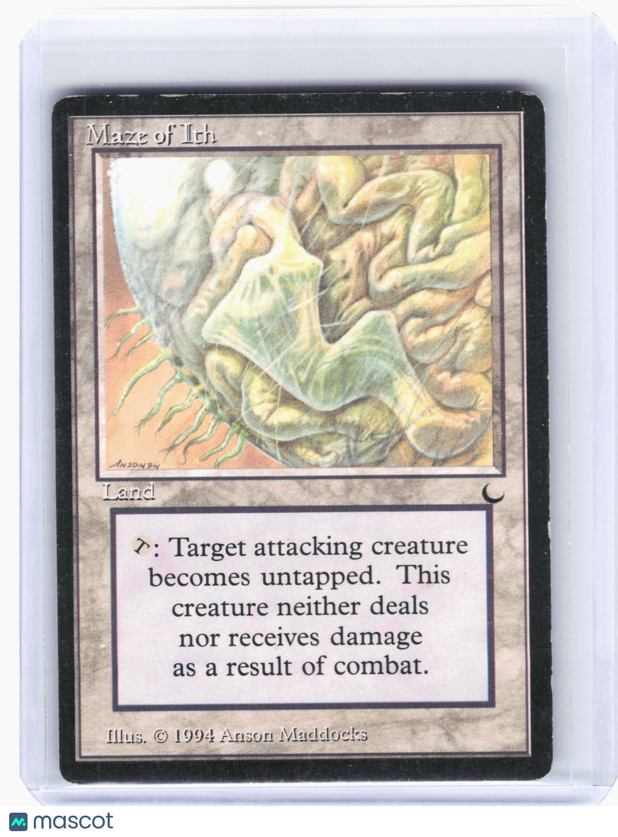 1994 Magic: The Gathering—Maze of Ith #117 The Dark—Uncommon Nonfoil [Damaged]