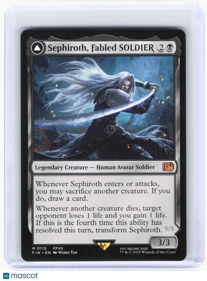 2025 MTG—Sephiroth, Fabled SOLDIER #115 FINAL FANTASY—Mythic Nonfoil