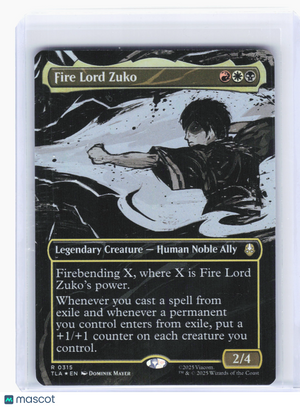 2025 Magic: The Gathering—Fire Lord Zuko #315 TLA—Rare Foil (Borderless)