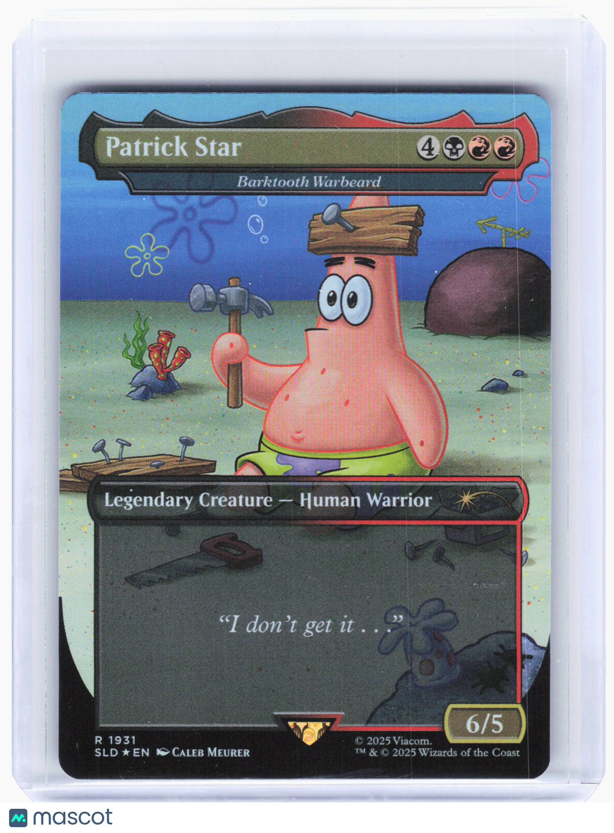2025 MTG—Patrick Star - Barktooth Warbeard #1931 SLD—R Rainbow Foil (Borderless)