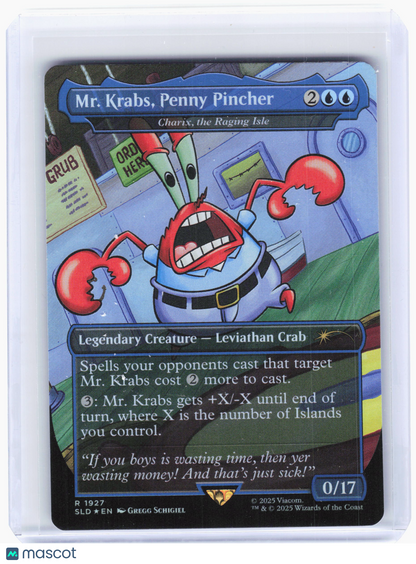 2025 Magic: TG—Mr. Krabs, Penny Pincher #1927 SLD—Rare Rainbow Foil (Borderless)