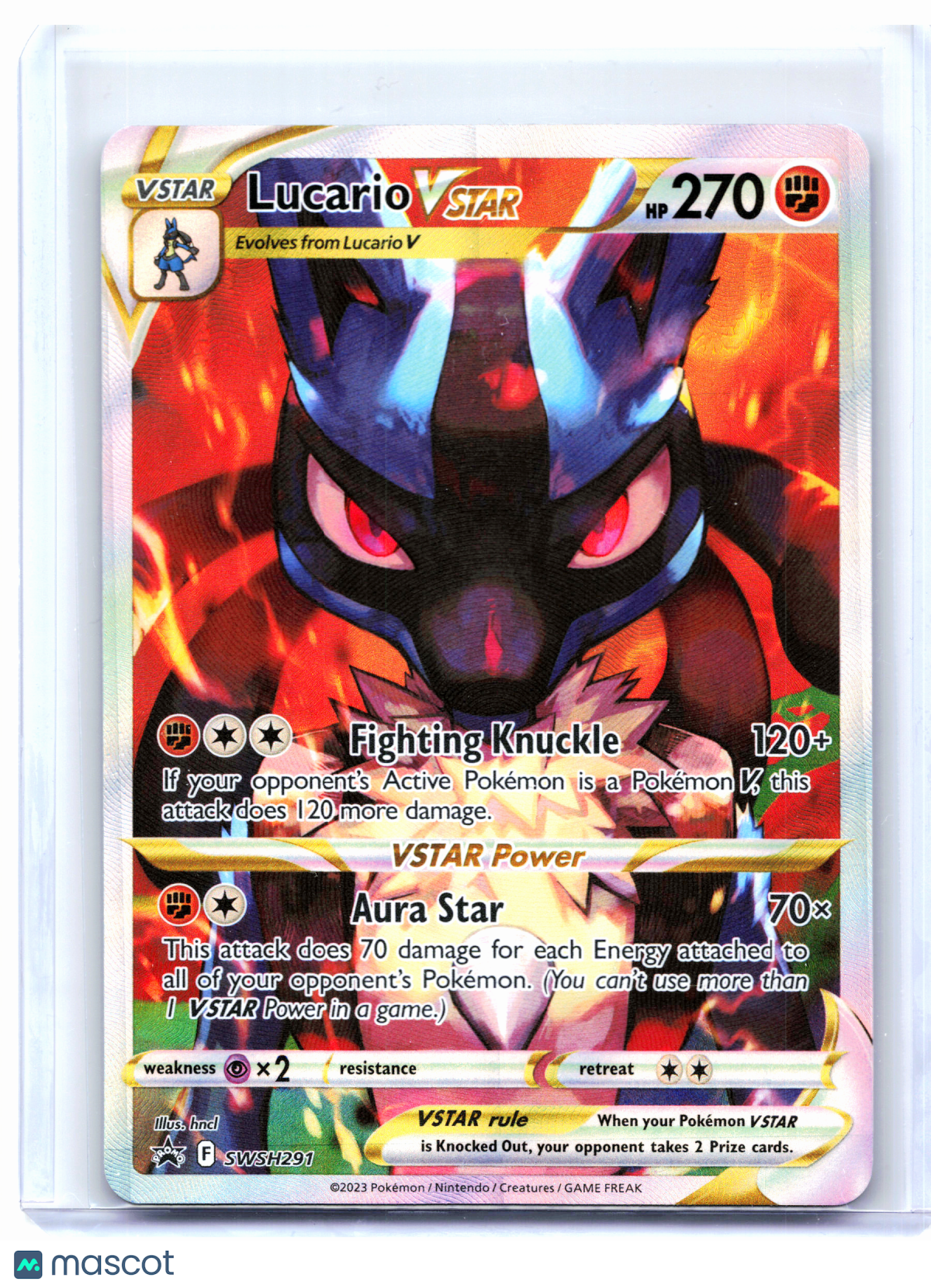 2023 Pokemon—Lucario VSTAR #SWSH291 Sword & Shield Promos—Black Star Promo Holo