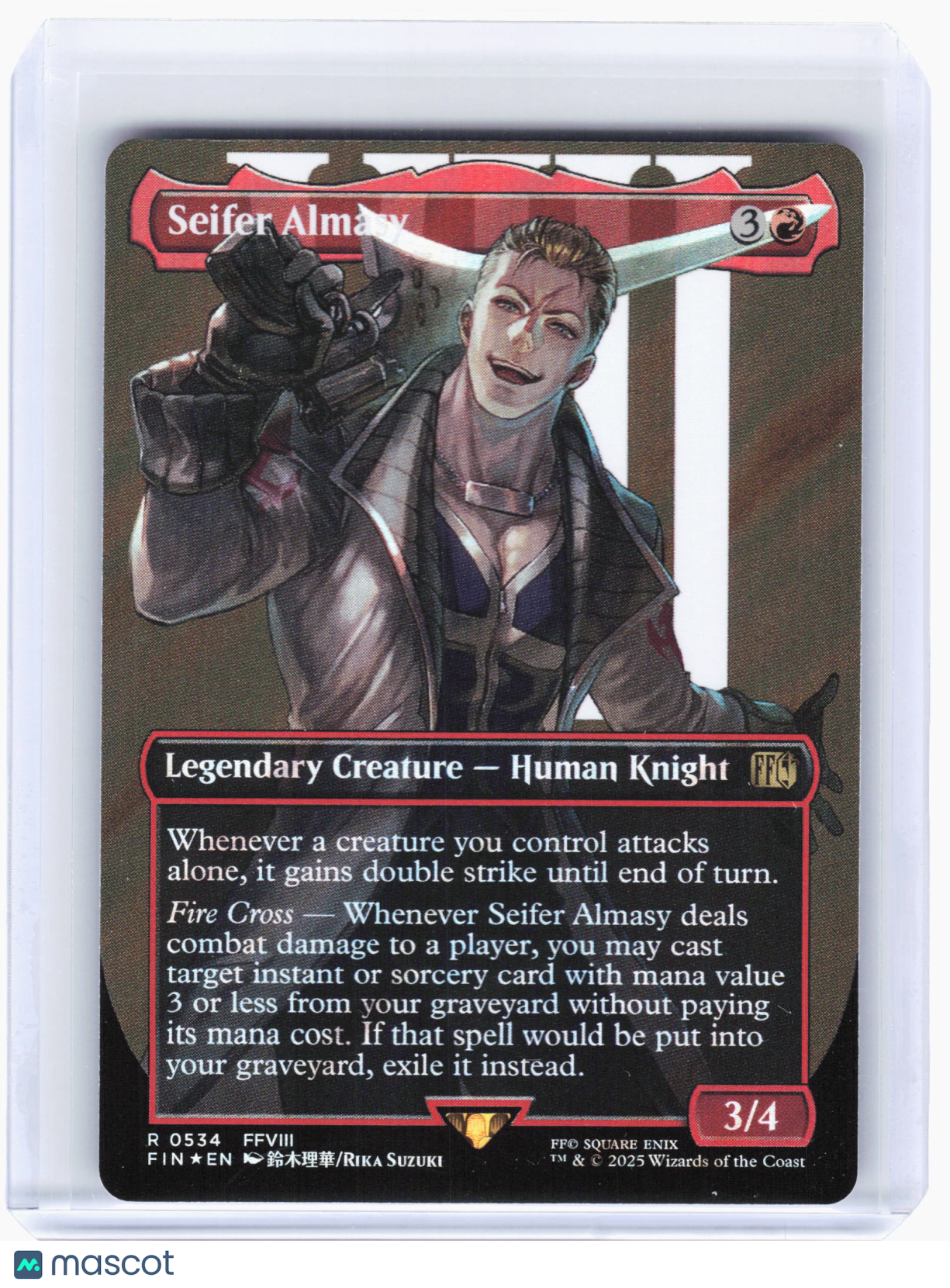 2025 Magic: TG—Seifer Almasy (Borderless) #534 FINAL FANTASY—Rare Surge Foil