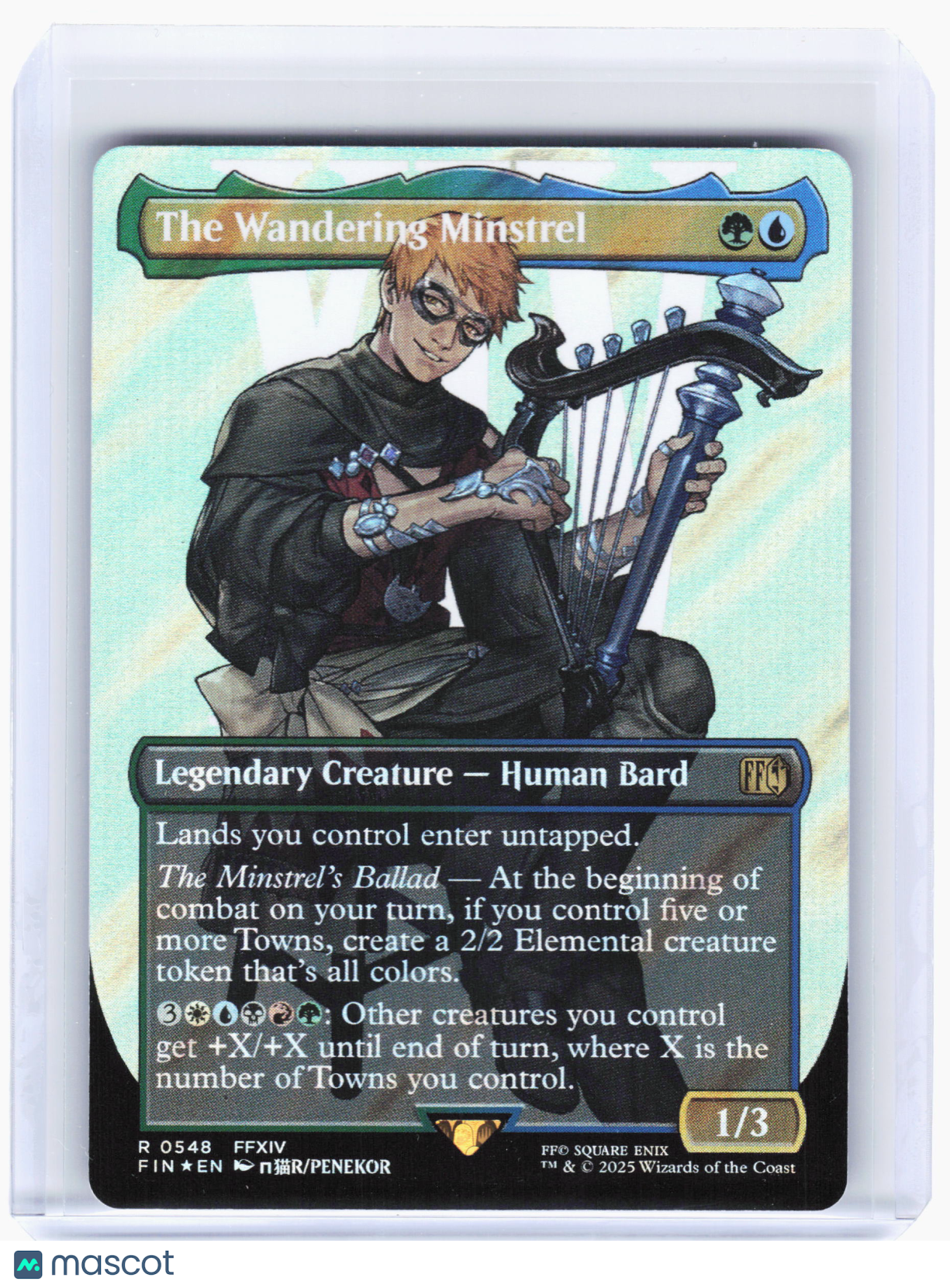 2025 Magic: TG—The Wandering Minstrel (Borderless) #548 FIN—Rare Surge Foil