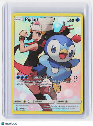 2019 Pokemon—Piplup (Secret) #239/236 Cosmic Eclipse—Secret Rare Holo
