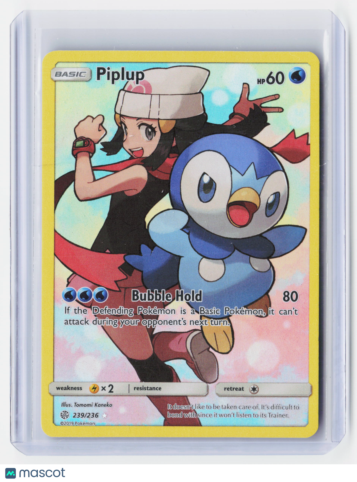 2019 Pokemon—Piplup (Secret) #239/236 Cosmic Eclipse—Secret Rare Holo