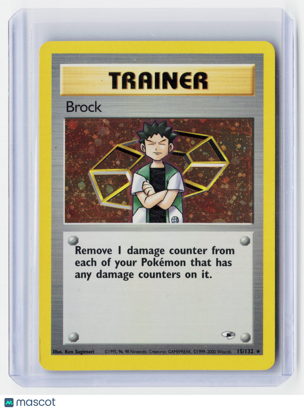 2000 Pokemon—Brock #15/132 Gym Heroes—Rare Holo [Lightly Played]