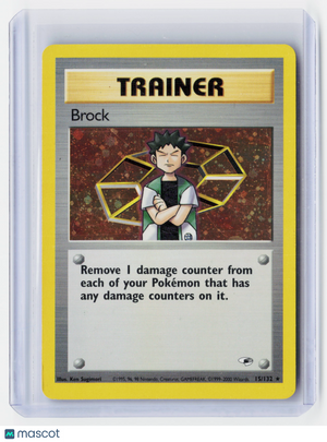 2000 Pokemon—Brock #15/132 Gym Heroes—Rare Holo [Lightly Played]
