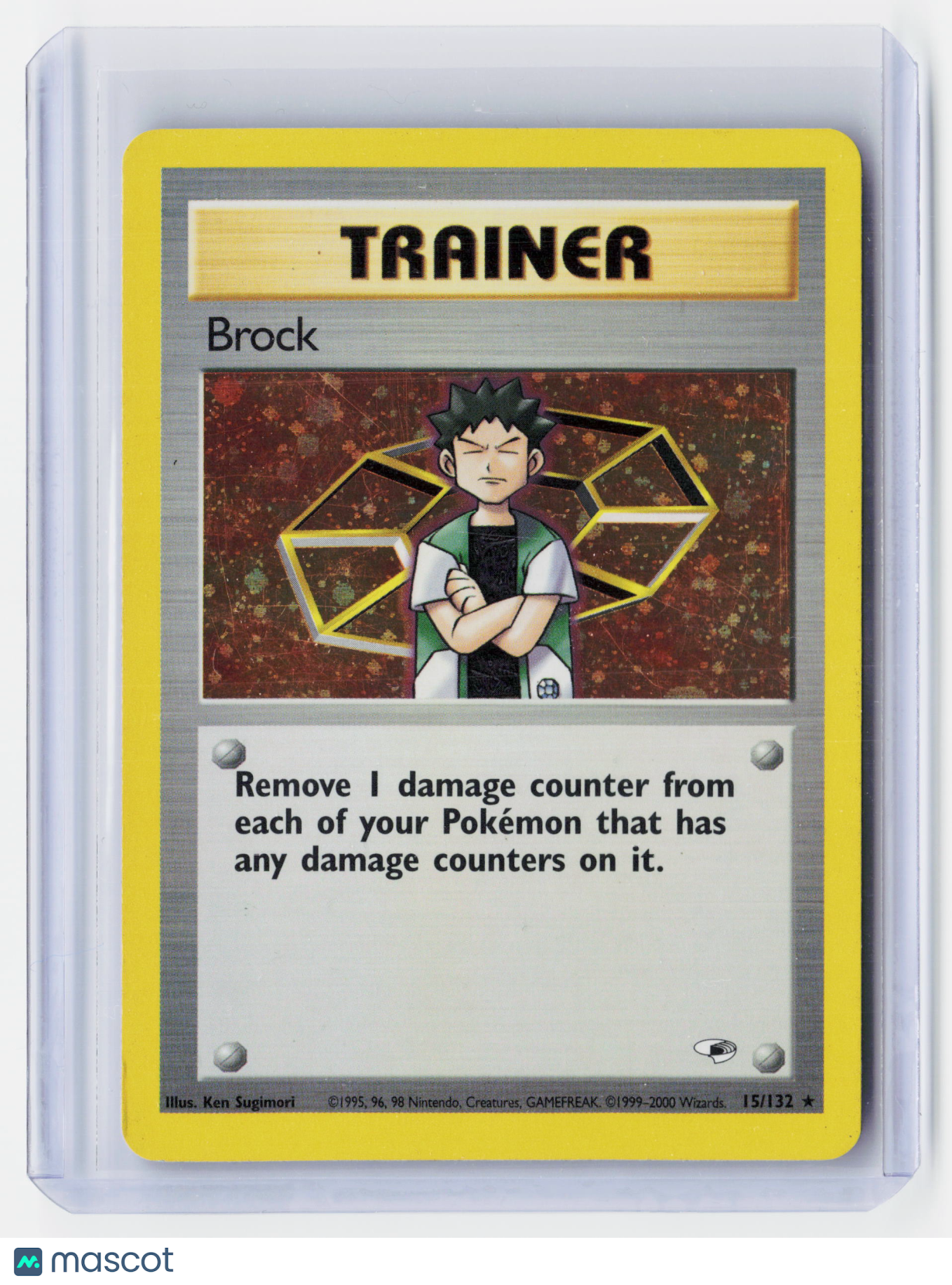 2000 Pokemon—Brock #15/132 Gym Heroes—Rare Holo [Lightly Played]